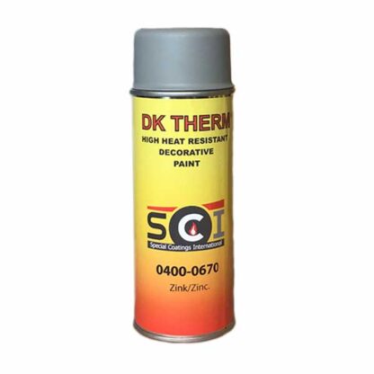 DK therm Zink 0400-0670 Hittebestendige Zinkspray voor staal gietijzer houtkachel bbq en tuinhaard