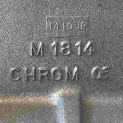 Tekst in morso 2110 vlamplaat numer m 1814 CHROM